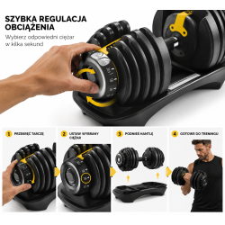 Hantle Regulowane STG24X seria Strong Athletix 24kg POWER SHIFT